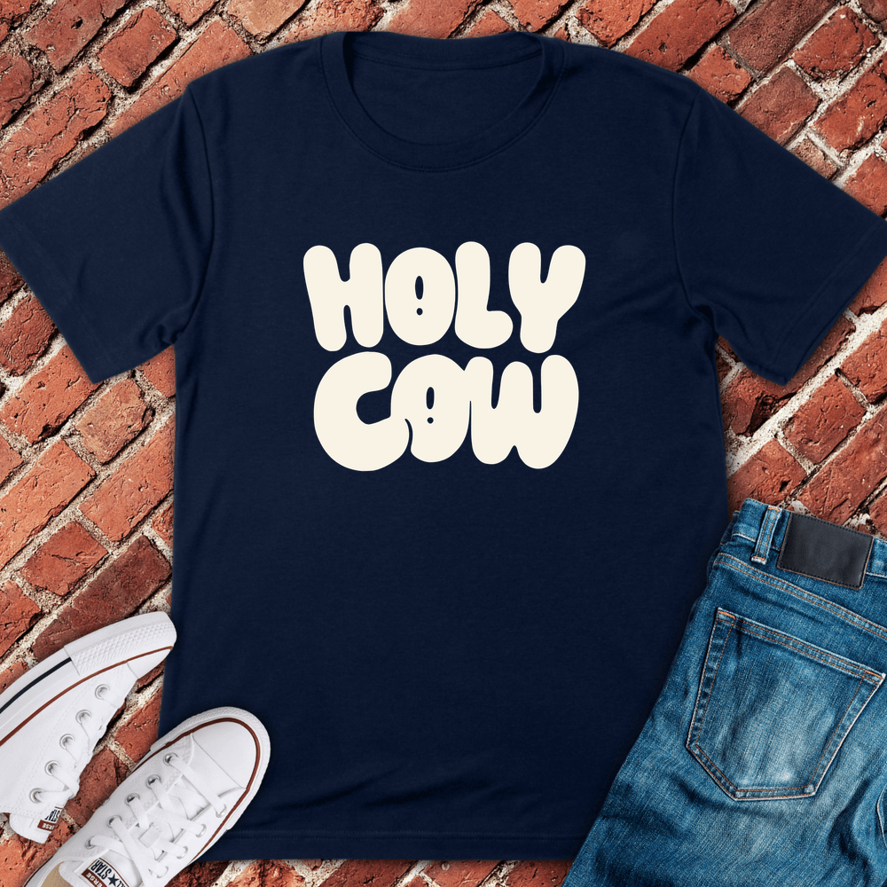 Holy Cow Bubble T-Shirt - Navy
