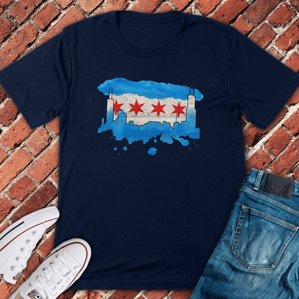 Skyline Splash T-Shirt - Navy