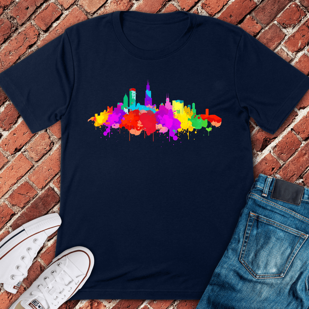 Colorburst Chicago T-Shirt - Navy