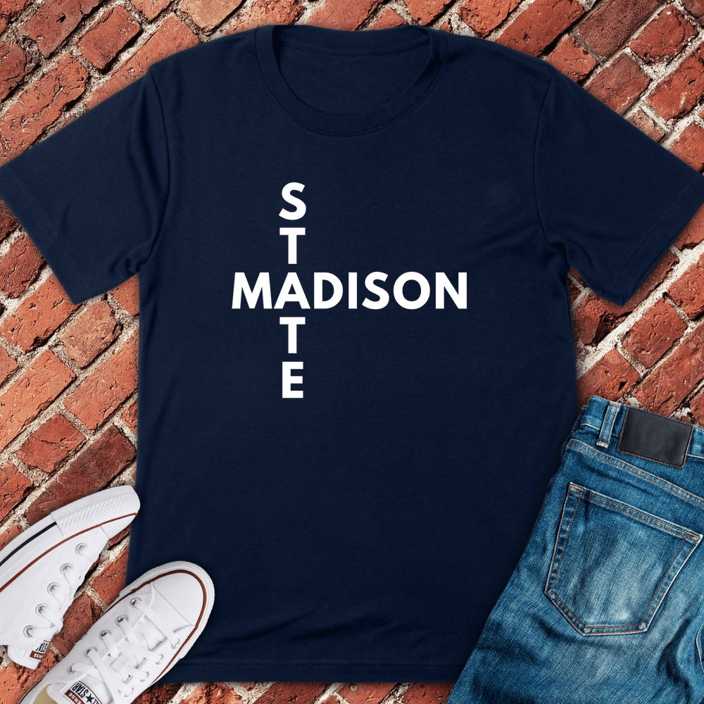 State And Madison T-Shirt - Navy
