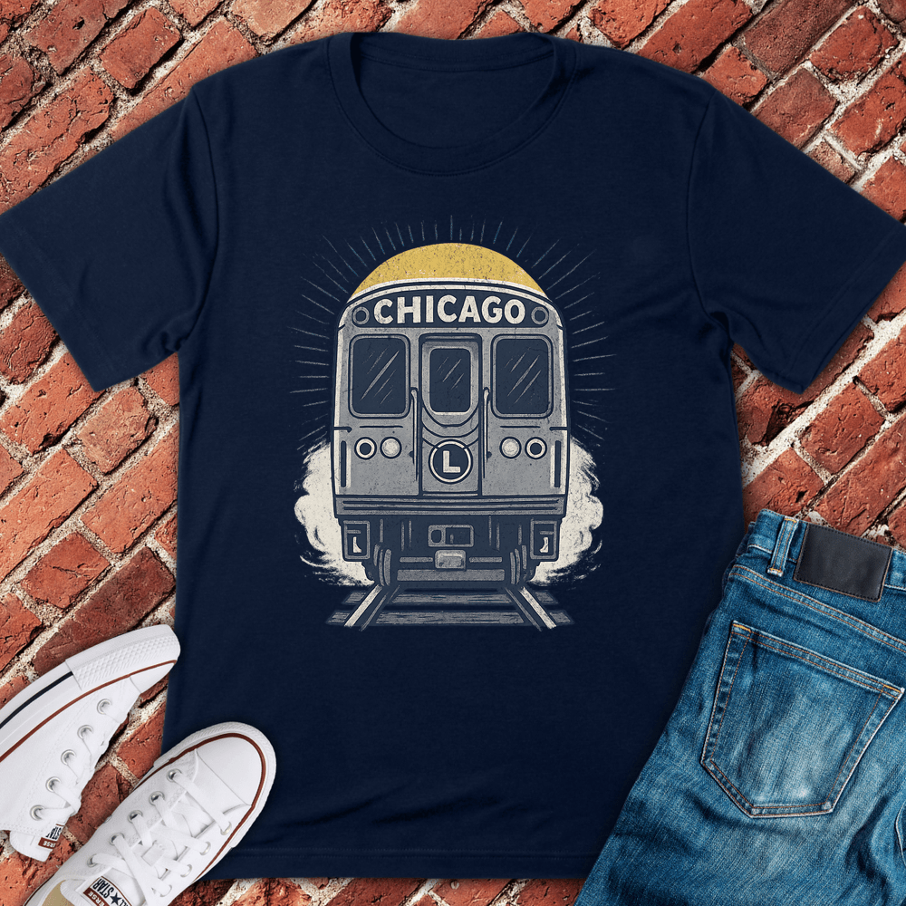 Vintage Sunset Loop T-Shirt - Navy