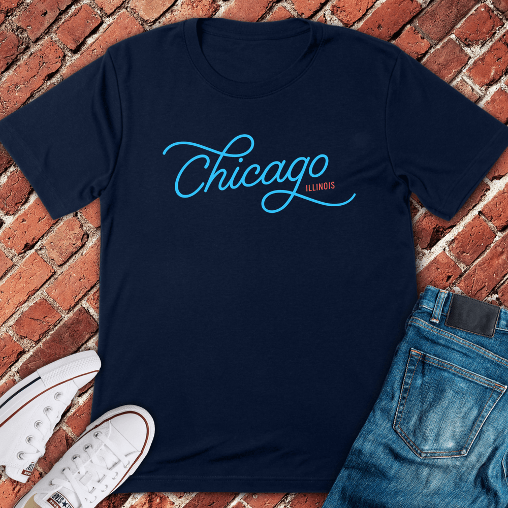 Skyline Script T-Shirt - Navy