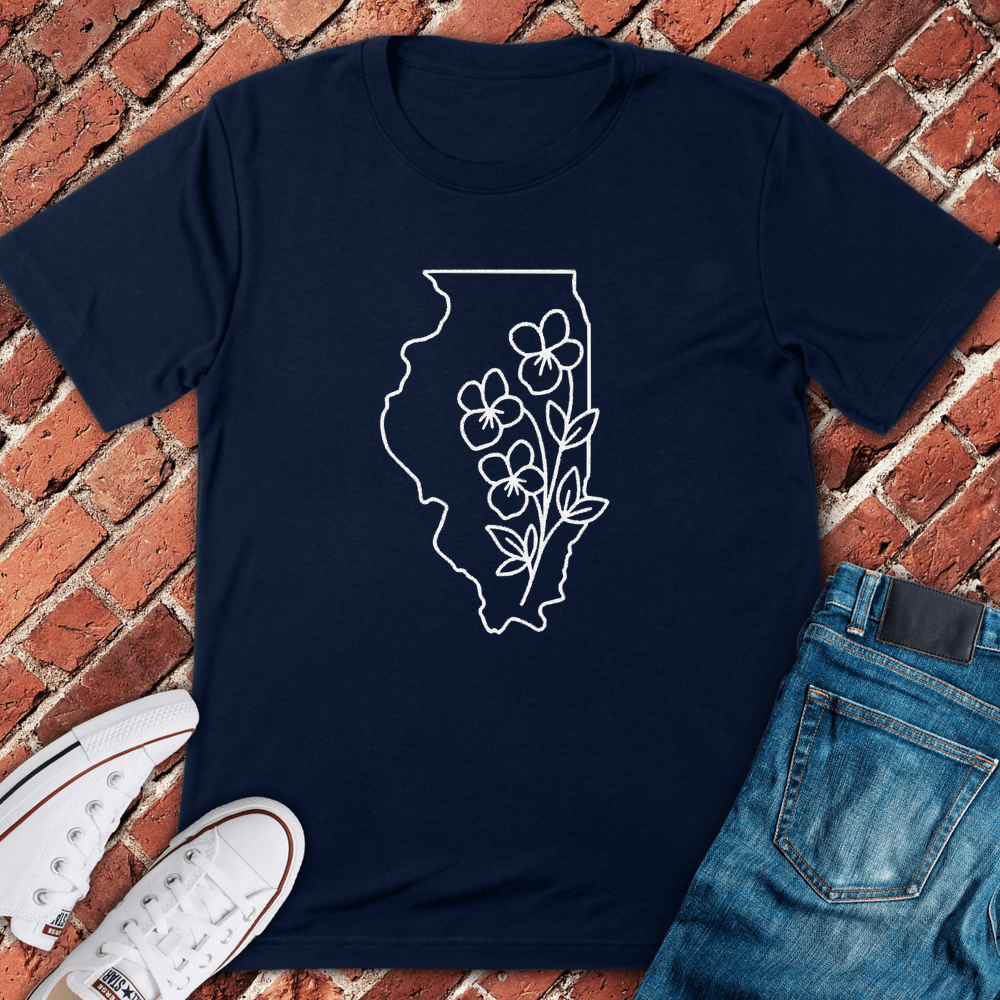 Blooming Illinois T-Shirt - Navy