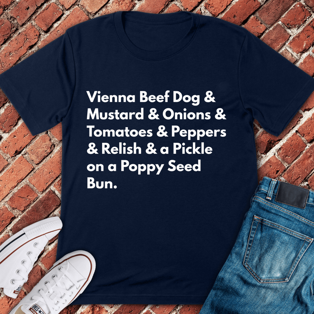 Chicago Dog Breakdown T-Shirt - Navy