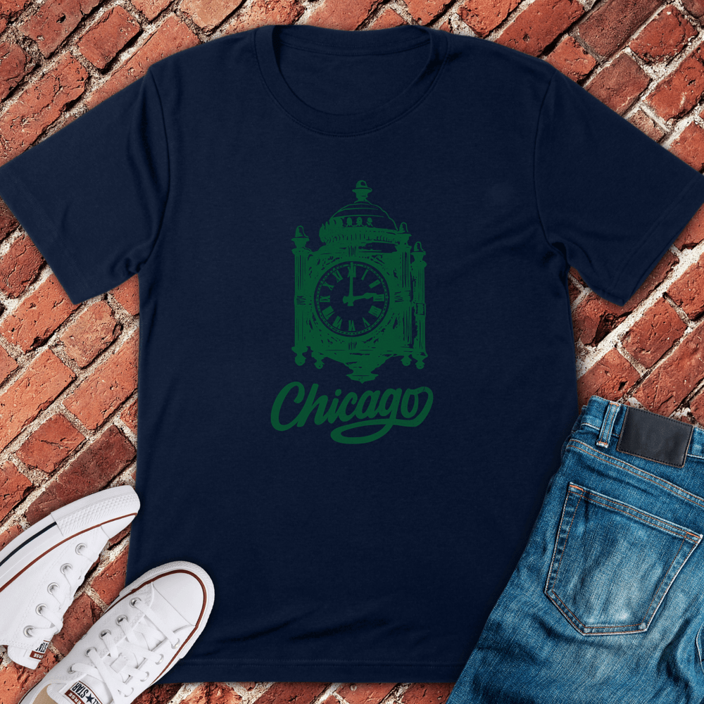 Chicago's Clock T-Shirt - Navy