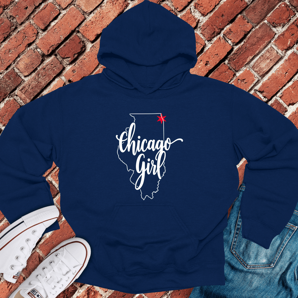 Chicago Girl Hoodie - Navy