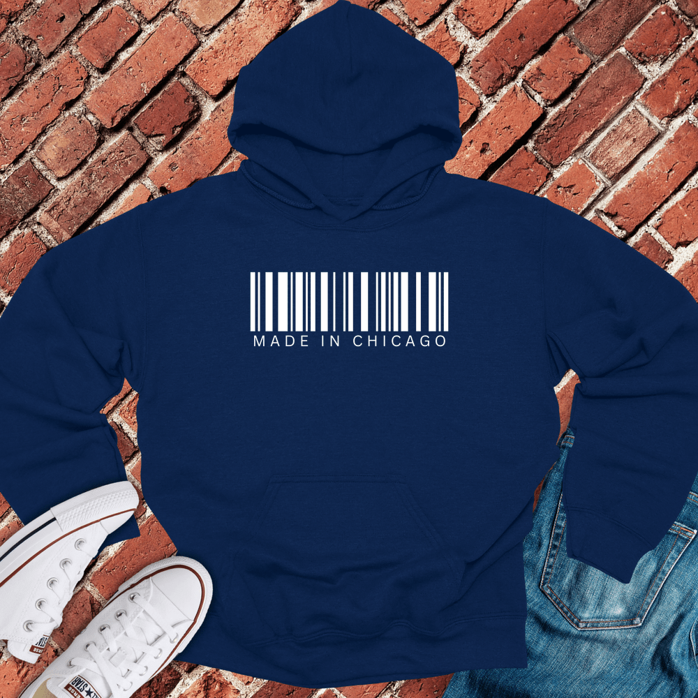 Chicago Barcode Hoodie - Navy