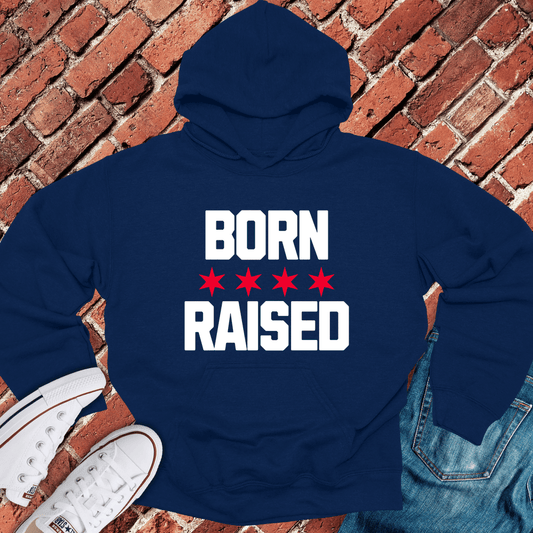 Chicago Born Raised Hoodie - Navy