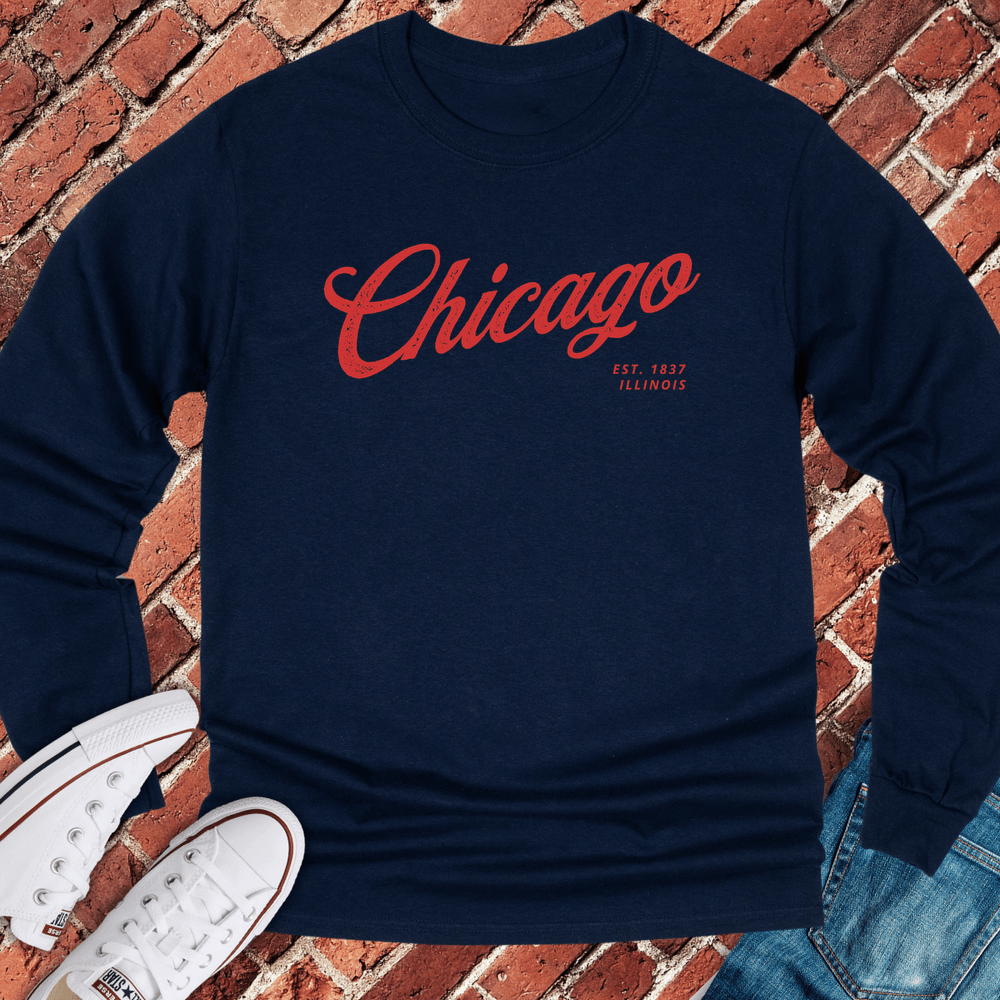 Oldschool Chicago Long Sleeve - Navy