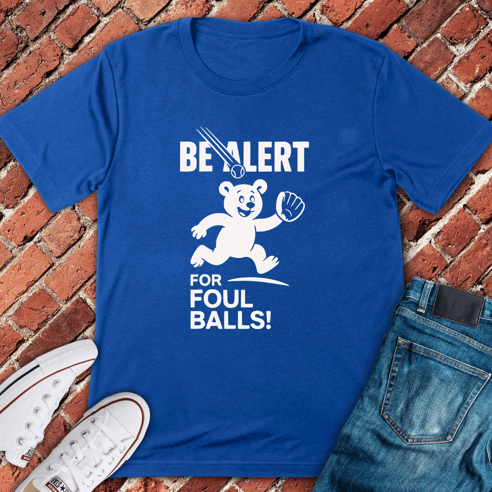 Foul Ball Alert T-Shirt - Royal