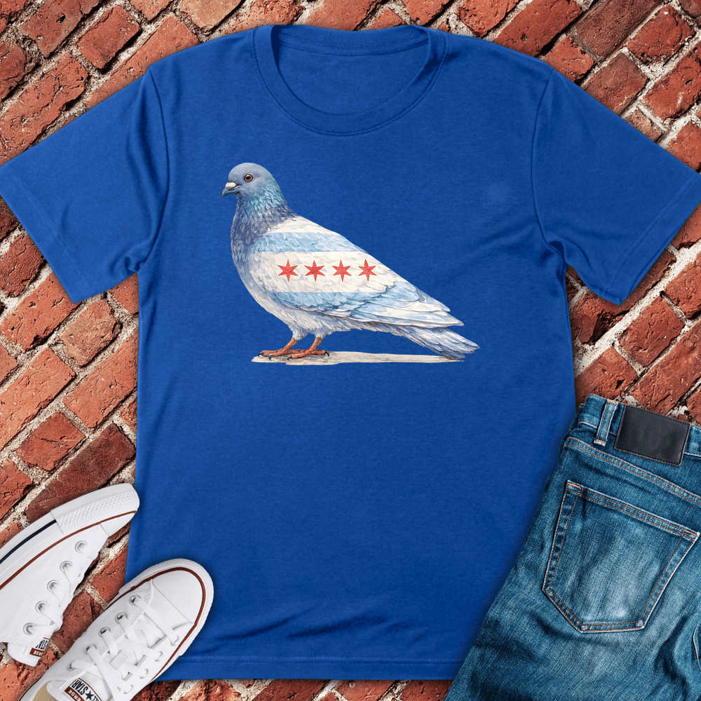 Chi Flag Pigeon T Shirt - Royal