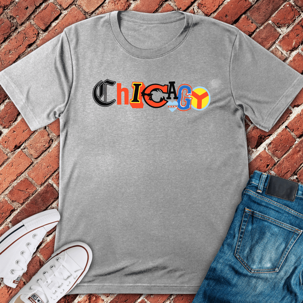 Colorful Chicago T-Shirt - Sport Grey
