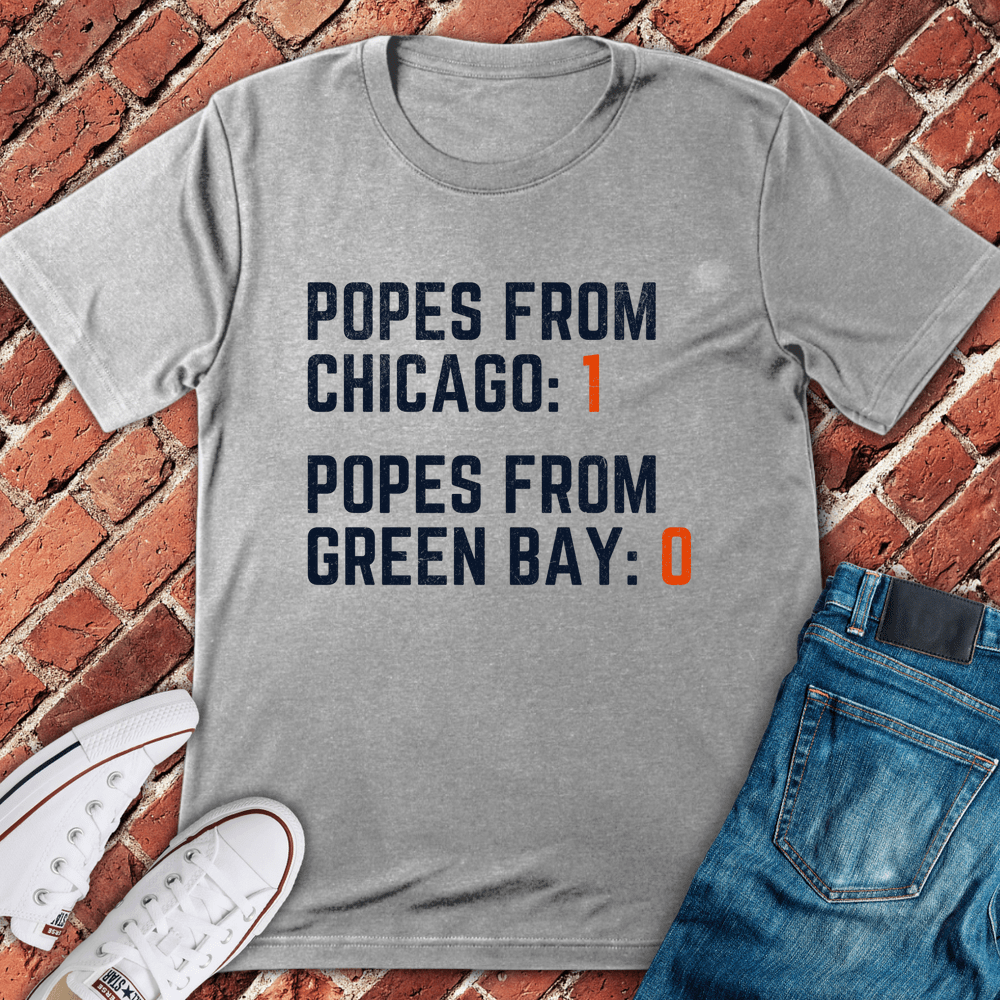 Popes From Chicago T-Shirt - Sport Grey
