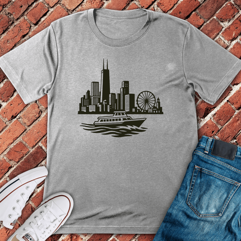 Skyline & Ferry T-Shirt - Sport Grey