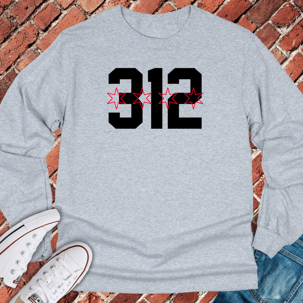 312 Stars Long Sleeve - Sport Grey