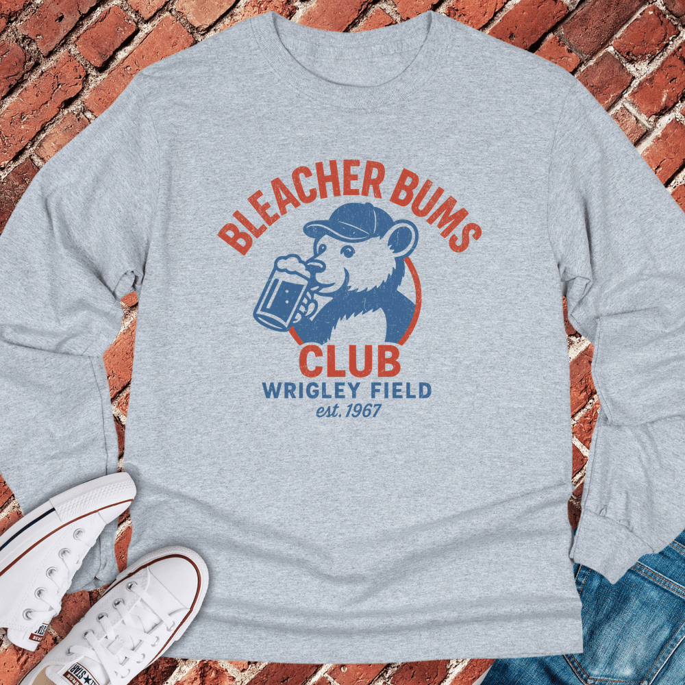 Bleacher Bums Club Long Sleeve - Sport Grey