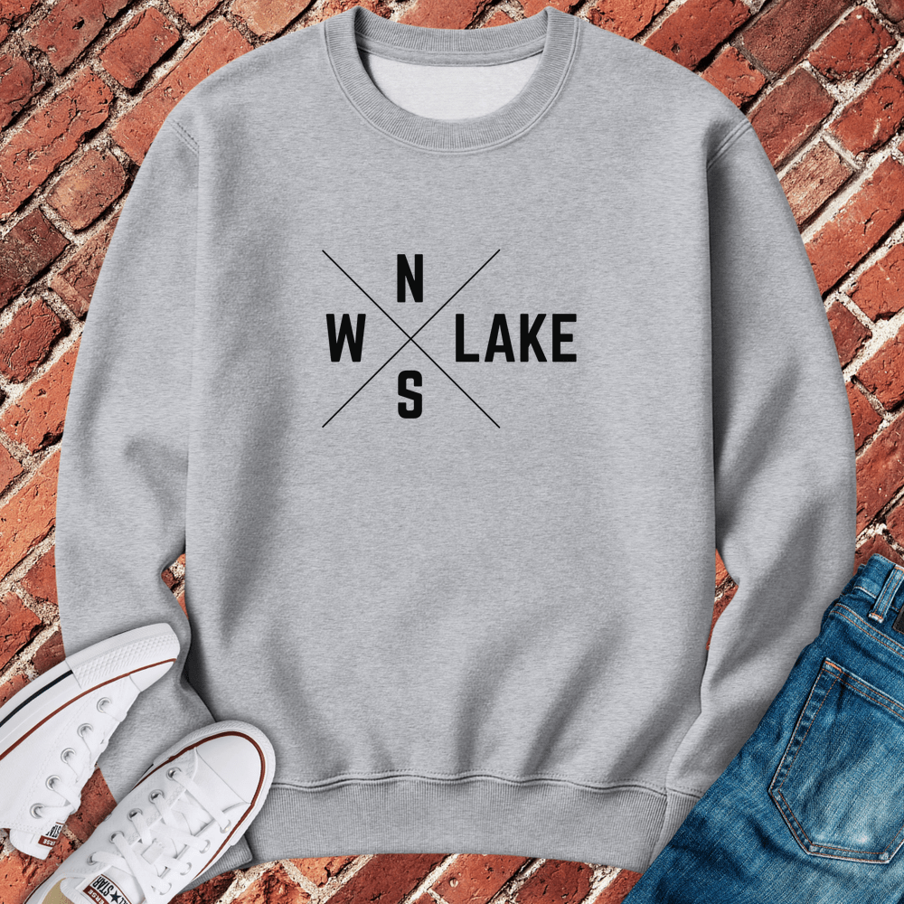 Chicagoans Compass Crewneck - Sport Grey