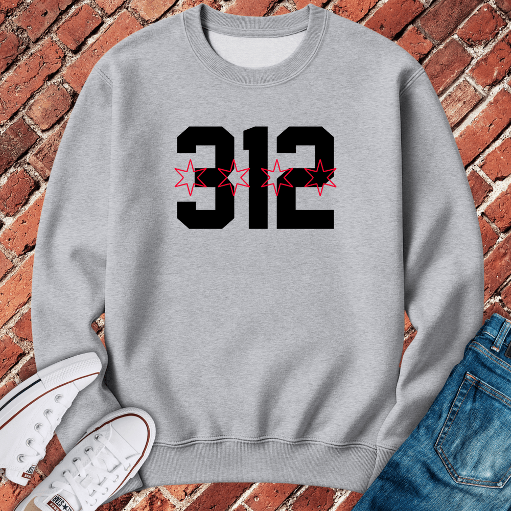 312 Stars Crewneck - Sport Grey