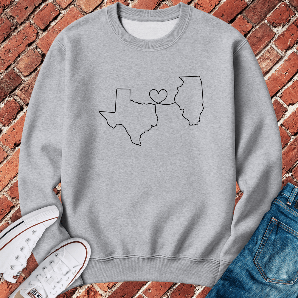 Texas - Illinois Crewneck - Sport Grey