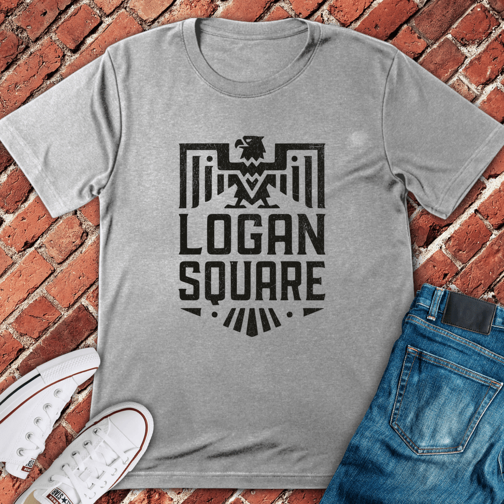 Logan Square Badge T-Shirt - Sport Grey