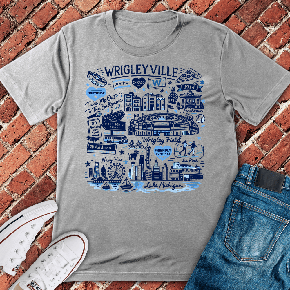 Wrigleyville Icons T-Shirt - Sport Grey