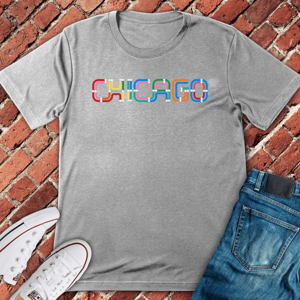 Chicago Lines T-Shirt - Sport Grey