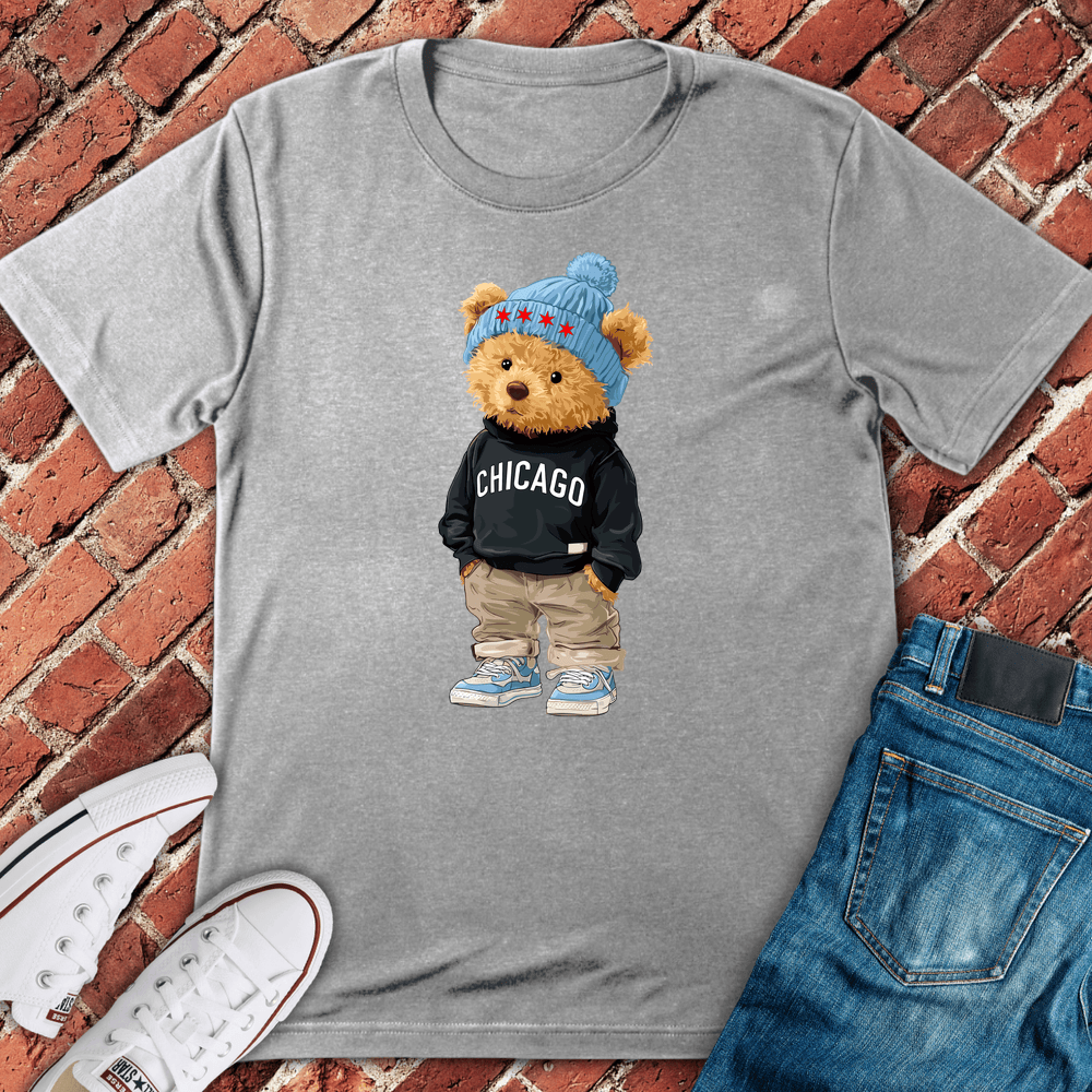 Chicago Cub Bear T-Shirt - Sport Grey