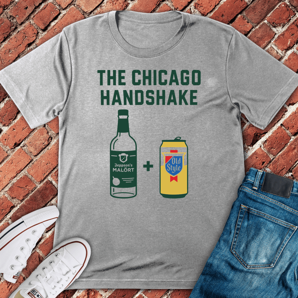 Chicago Handshake T-Shirt - Sport Grey