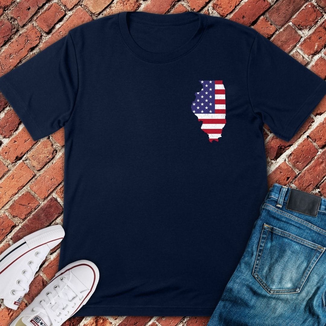 Illinois USA Flag T-Shirt
