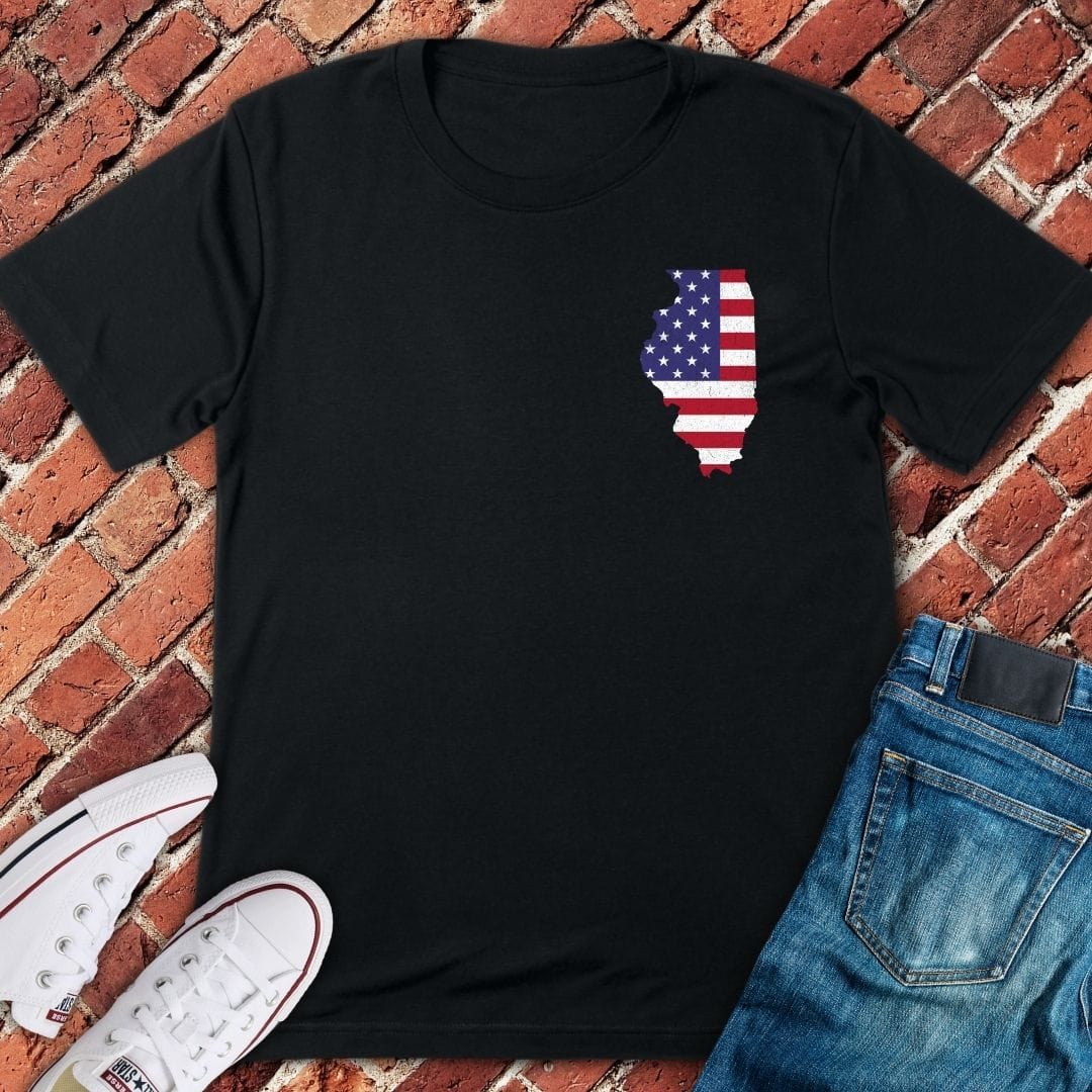 Illinois USA Flag T-Shirt