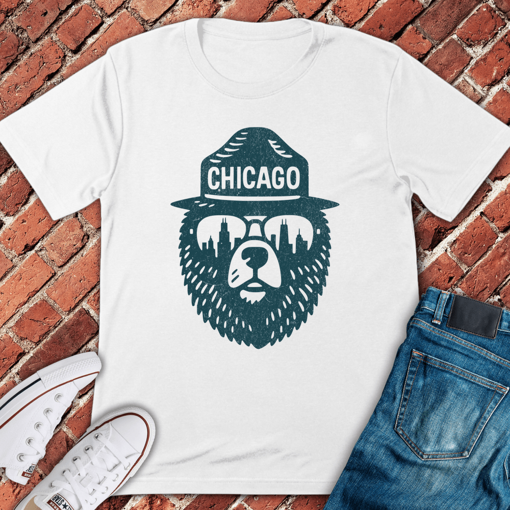Chicago Bearhead T-Shirt - White
