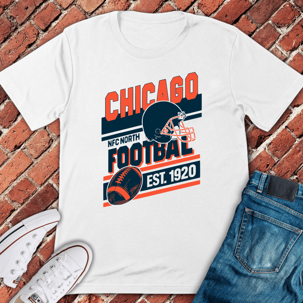 Chicago Football Layout T-Shirt - White