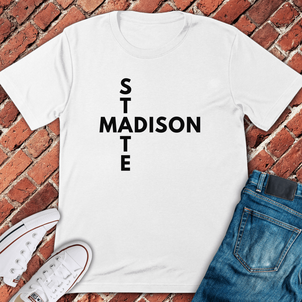 State And Madison T-Shirt - White