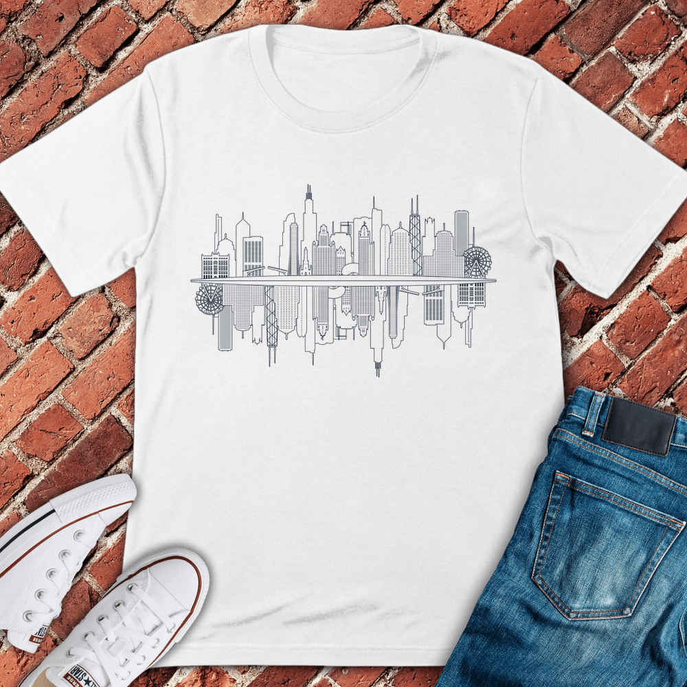 Skyline Mirror T-Shirt - White