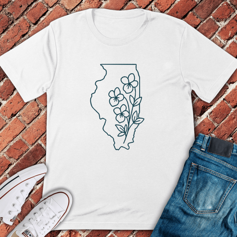 Blooming Illinois T-Shirt - White