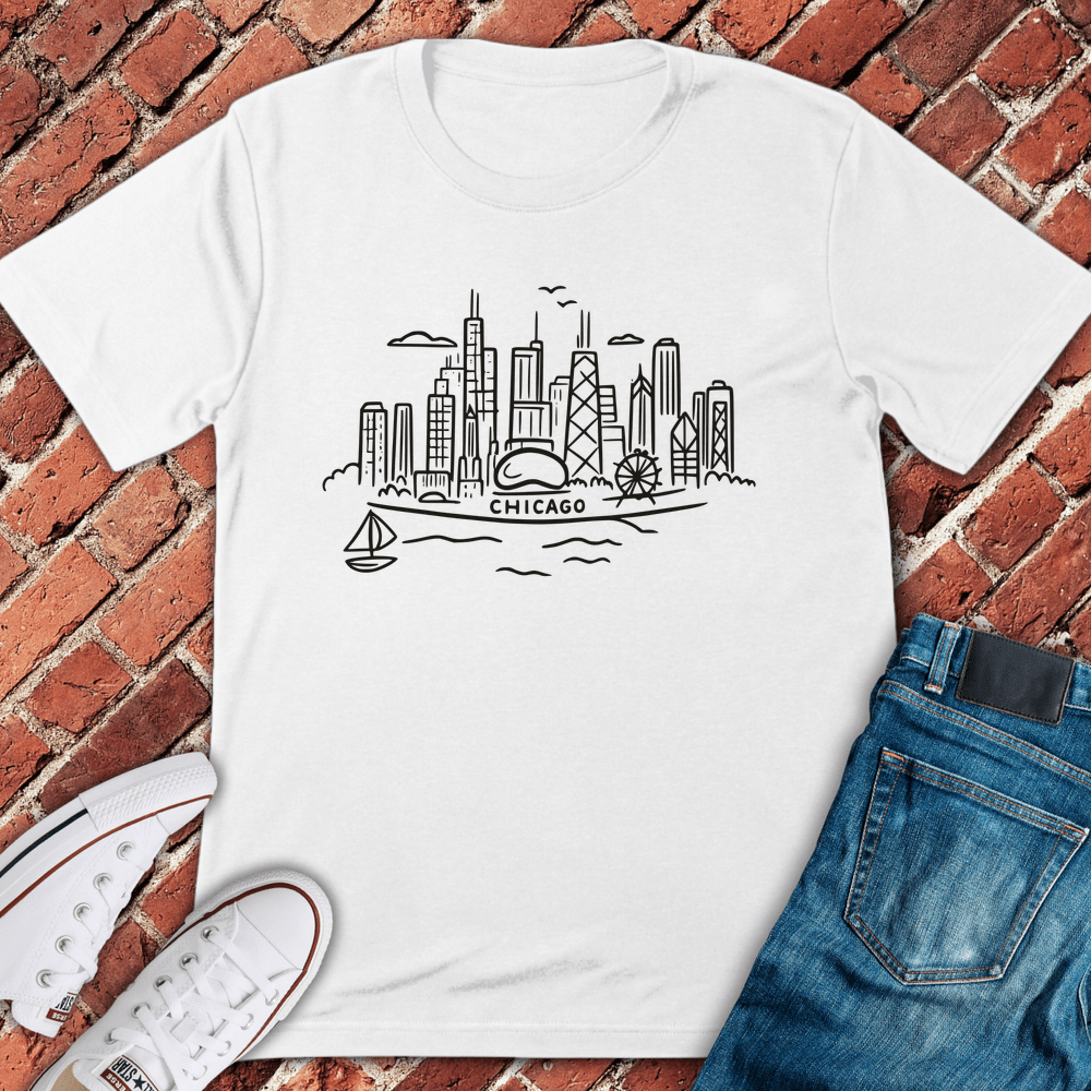 Chicago Coastline T-Shirt - White