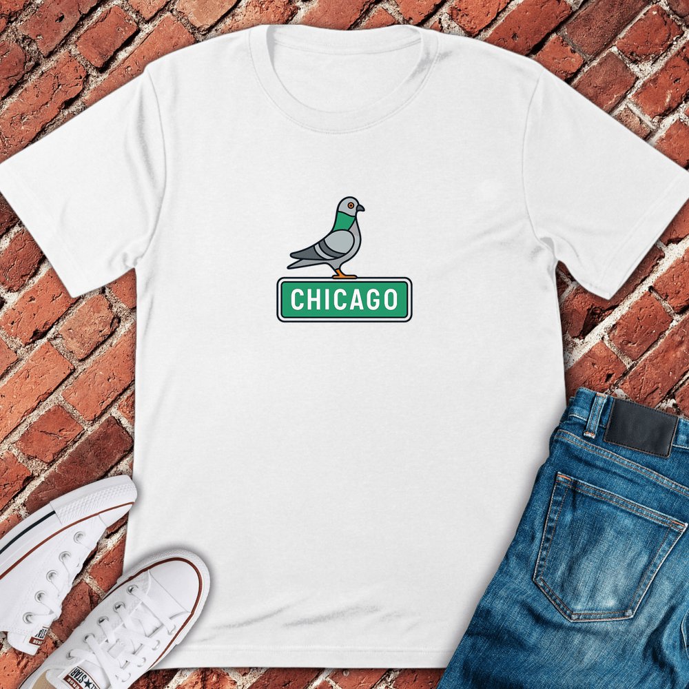 Chicago Pigeon T-Shirt - White