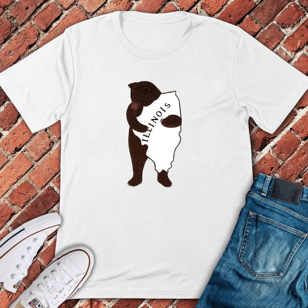 Bear Hug Illinois T-Shirt - White