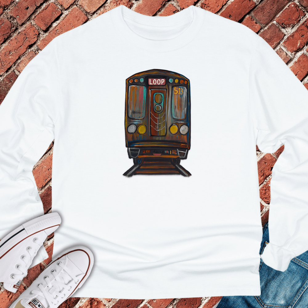 Loop Train Long Sleeve - White