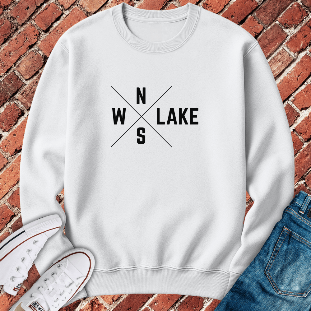 Chicagoans Compass Crewneck - White