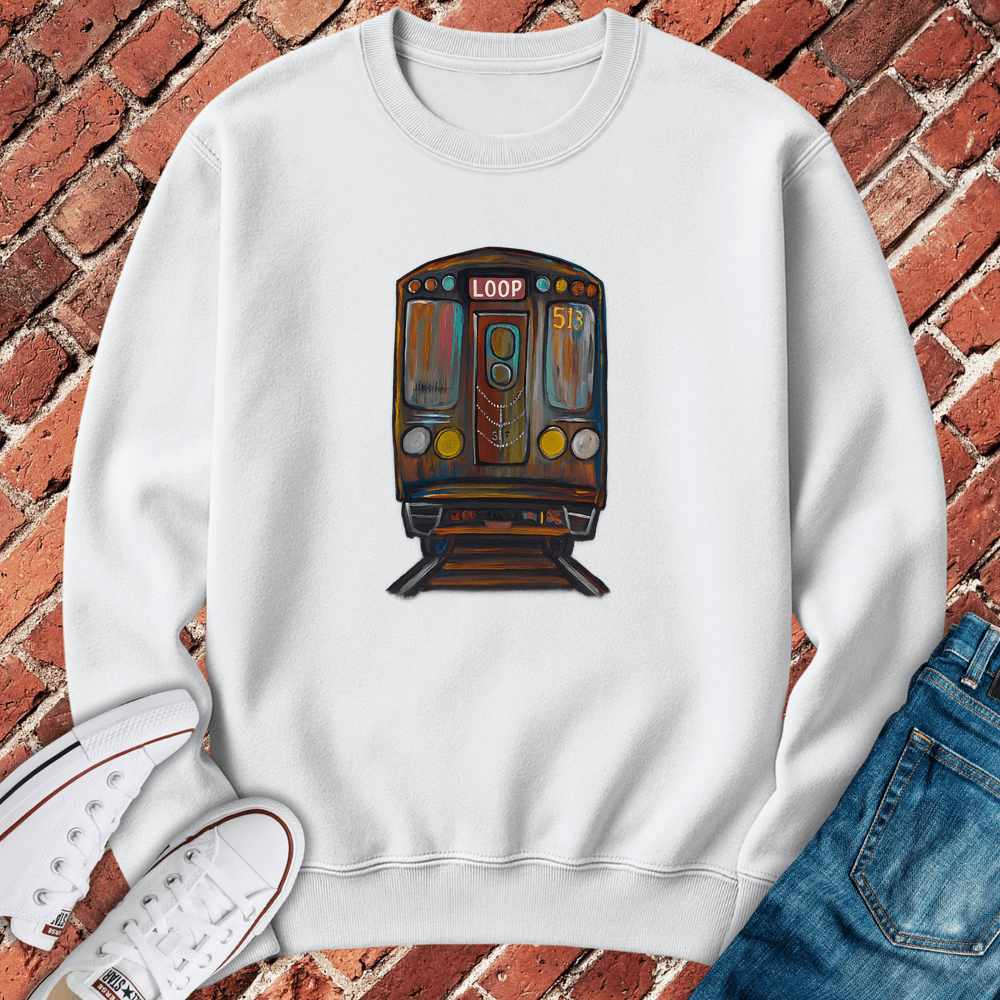 Loop Train Crewneck - White