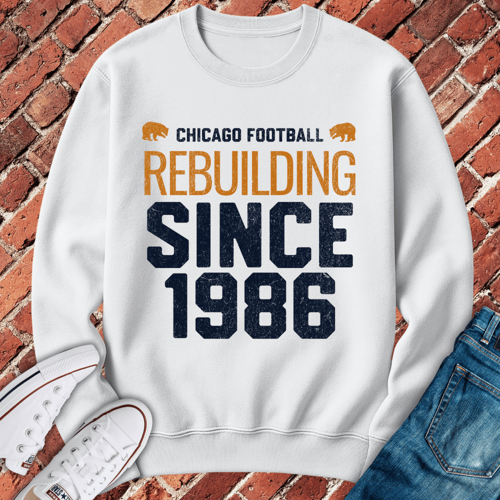 Rebuilding Since 1986 Crewneck - White