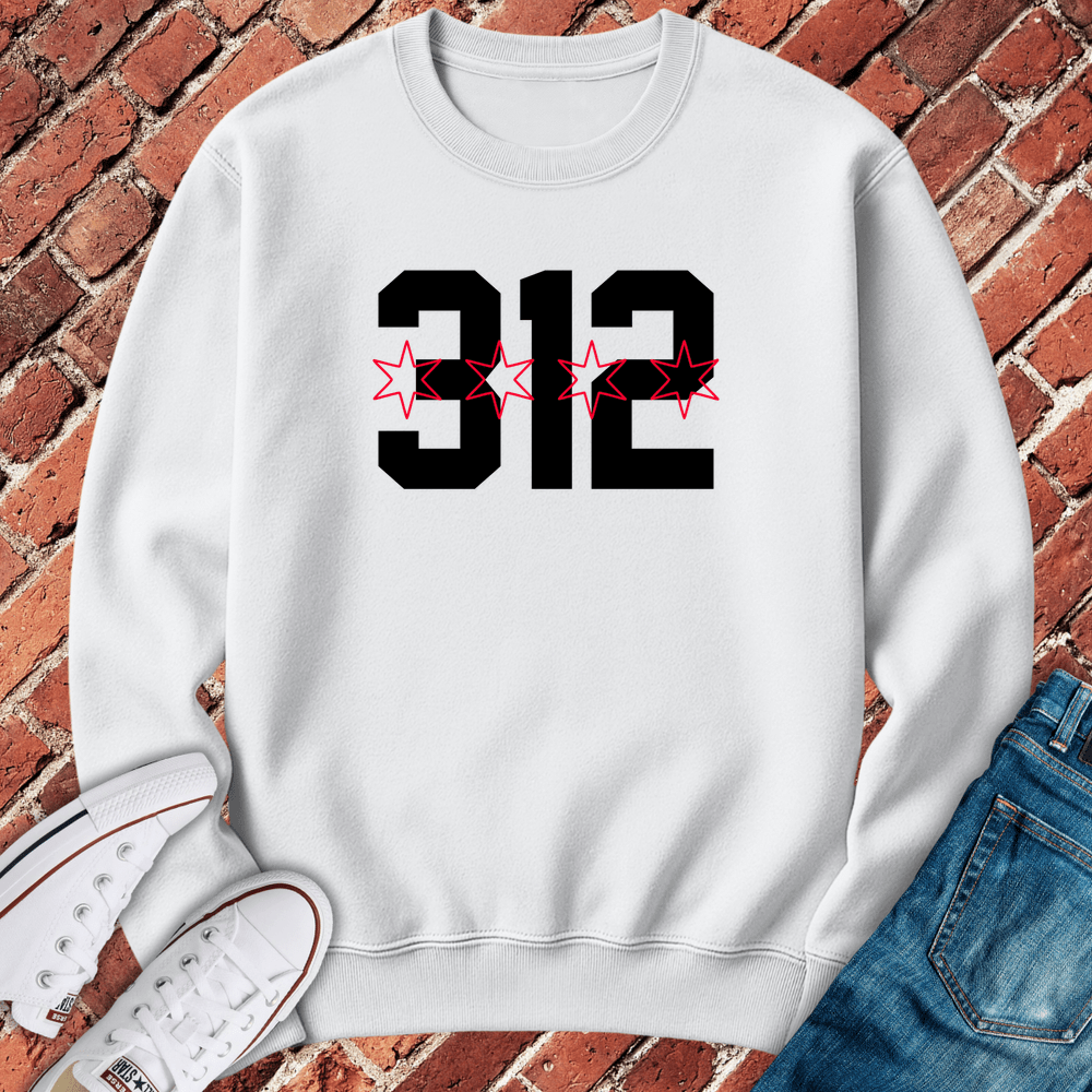 312 Stars Crewneck - White