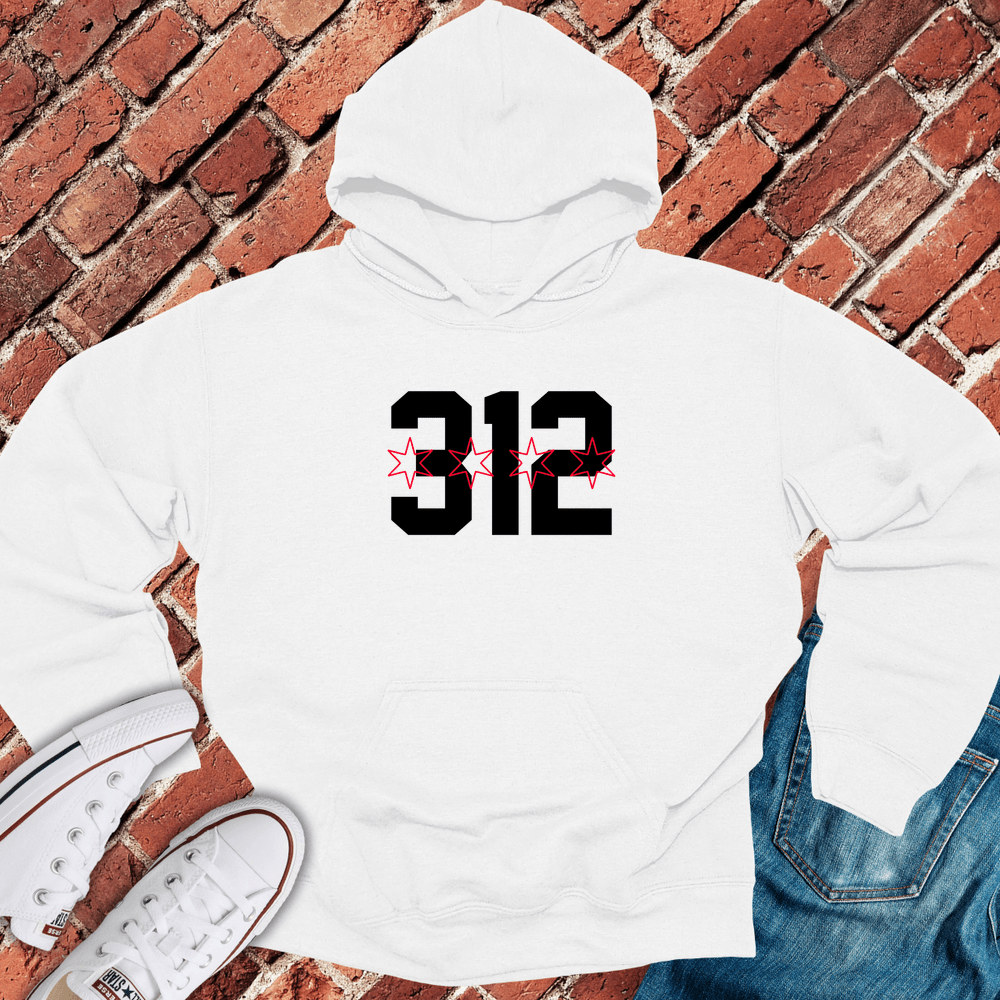 312 Stars Hoodie - White