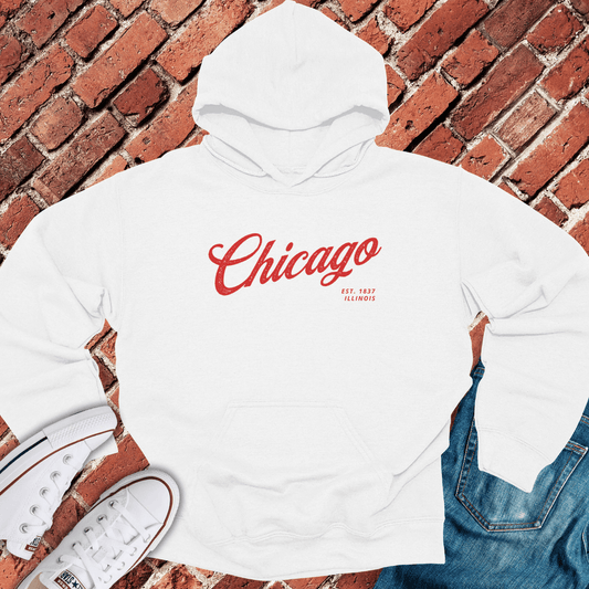 Oldschool Chicago Hoodie - White