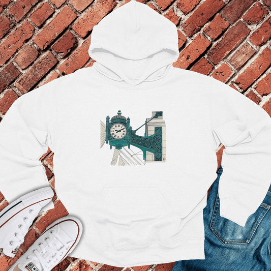 Marshall Clock Hoodie - White