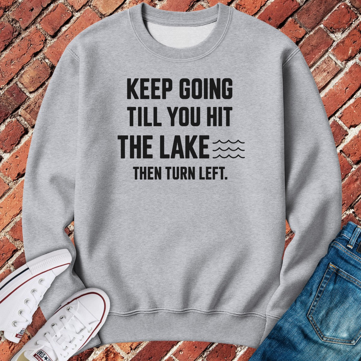 Turn Left Crewneck - Sport Grey