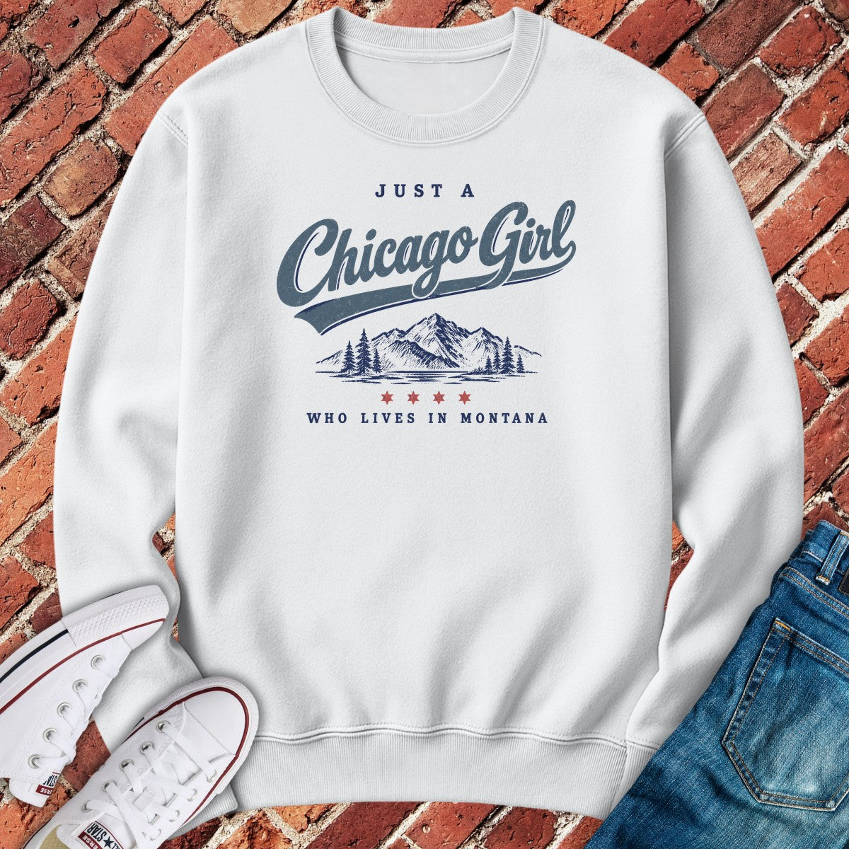 Montana Girl Crewneck - White