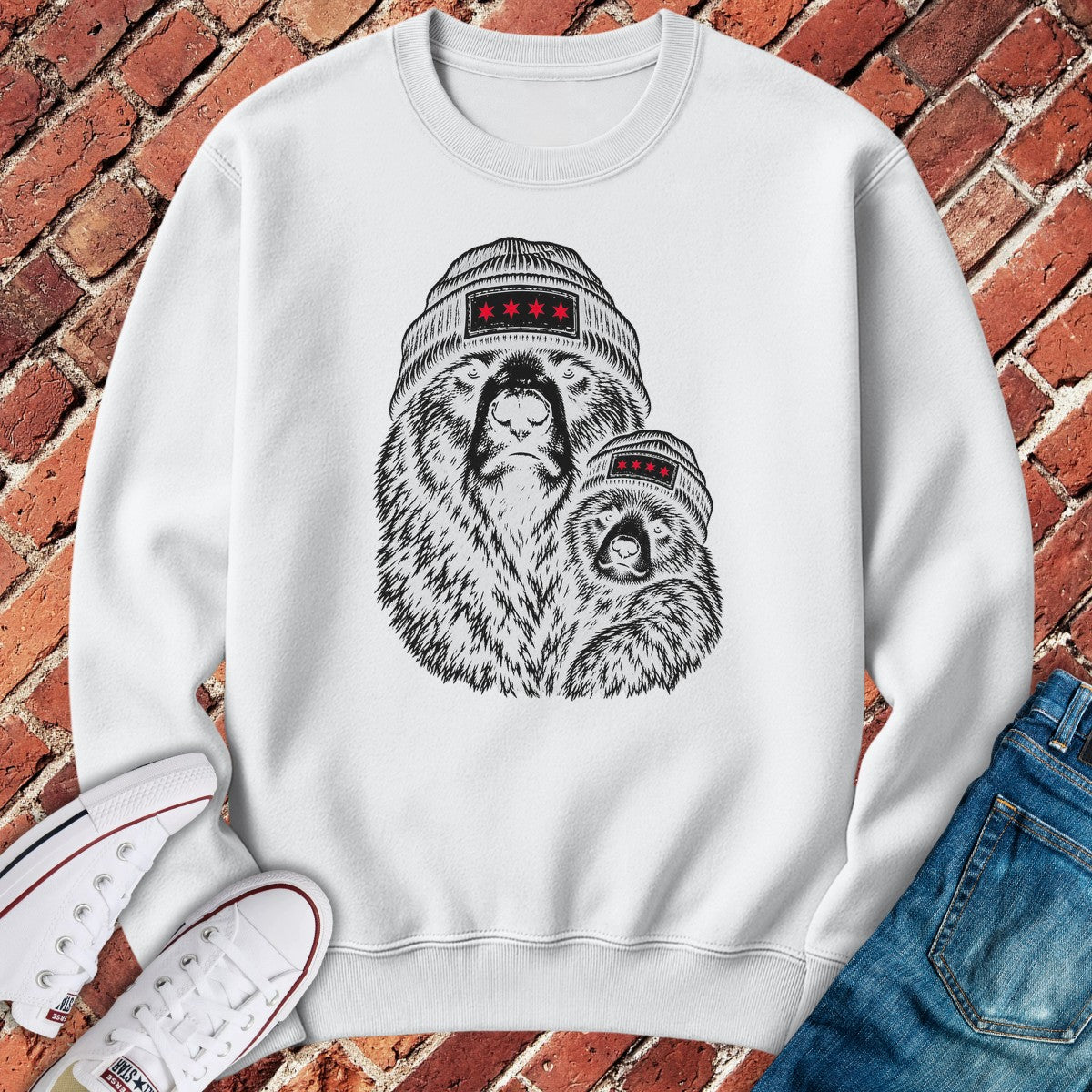 Mama Cub Crewneck - White