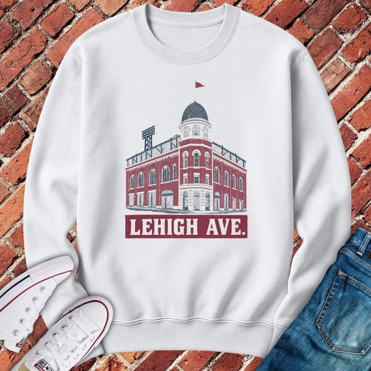 Lehigh Avenue Crewneck - White